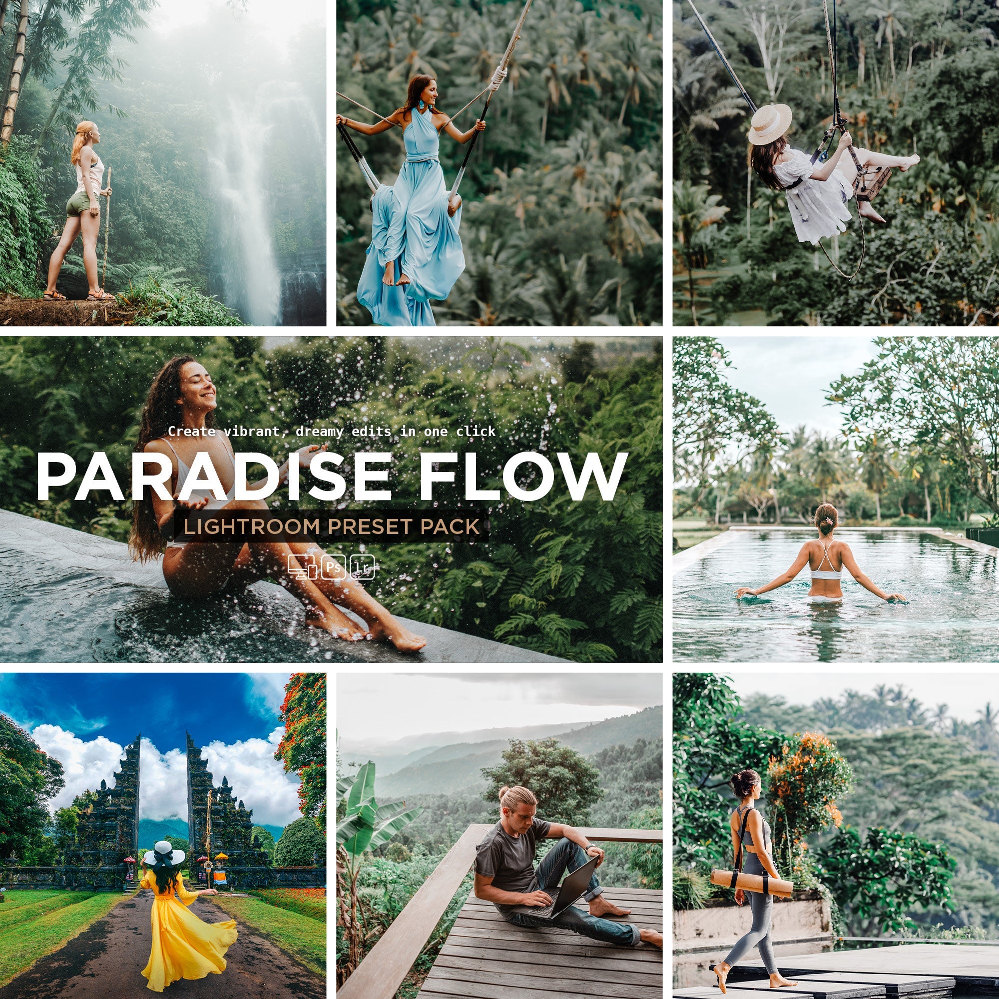 Paradise Flow Lightroom Presets β Bright & Airy Tropical Edits - WilderPixel